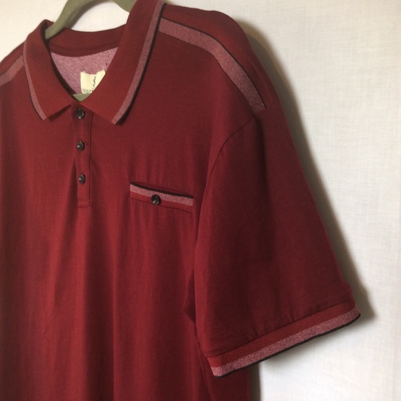 Scott James Burgundy collared Polo shirt NWT - Picture 5 of 11